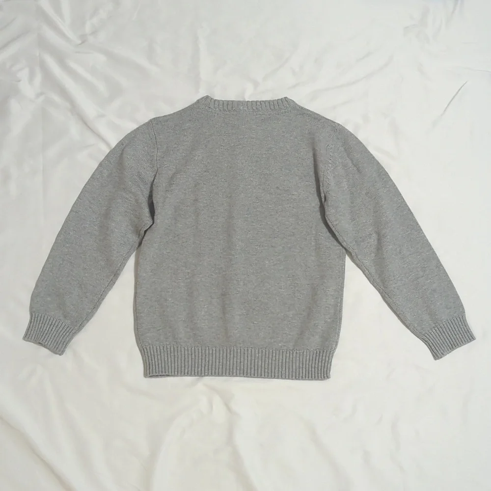 Gymboree Yeti Abominable Snowman Boy's Pullover Sweater, Color Grey/White Sz M